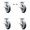 Service Caster 8 Inch Kingpinless Thermoplastic Rubber Wheel Caster Brakes 2 Swivel Locks, 4PK SCC-KP30S820-TPRRD-SLB-BSL-2-SLB-2 - alternate 1